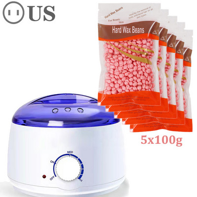 45 W grijač voska Depilator za depilaciju Stroj za uklanjanje dlačica Komplet za depilaciju voskom koji se otapa Parafinski grijač sa strojem za grijanje kuglica voska