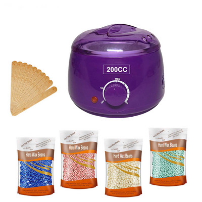 200CC grijač voska, topliji uređaj za uklanjanje dlačica za ruke, stopala, tijelo SPA depilator Lonac za parafinski vosak sa zrncima voska i drvenim štapićima