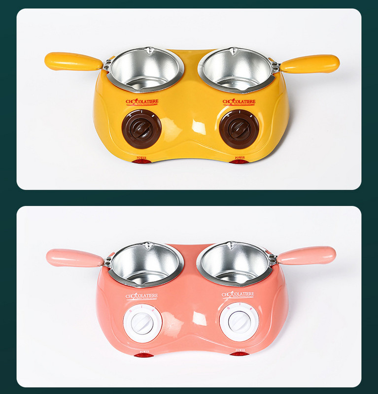 Vaško šildytuvas ir šokolado lydymo aparatas elektrinis šildantis fondue rinkinys, automatinis temperatūros valdymas su nuimamu indu – saldainių lydymo indas