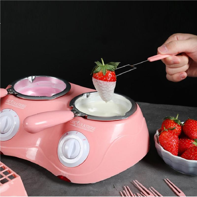 Vaško šildytuvas ir šokolado lydymo aparatas elektrinis šildantis fondue rinkinys, automatinis temperatūros valdymas su nuimamu indu – saldainių lydymo indas