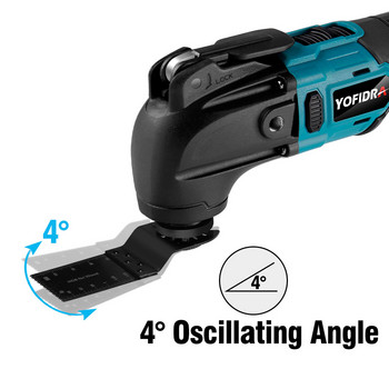 Yofidra Brushless Oscillating Multifunction Tool for Makita 18V Battery Trimmer Trimmer Shovel Polisher Woodworking Tool