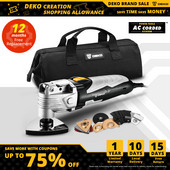 DEKO Нов 220V DKOM40LD2 Електрически многофункционален осцилиращ инструмент с променлива скорост Електрически тример трион с аксесоари