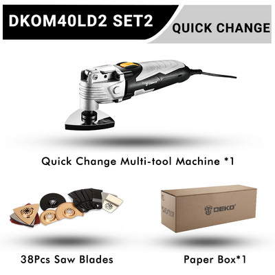 DEKO Нов 220V DKOM40LD2 Електрически многофункционален осцилиращ инструмент с променлива скорост Електрически тример трион с аксесоари