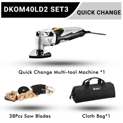 DEKO Нов 220V DKOM40LD2 Електрически многофункционален осцилиращ инструмент с променлива скорост Електрически тример трион с аксесоари