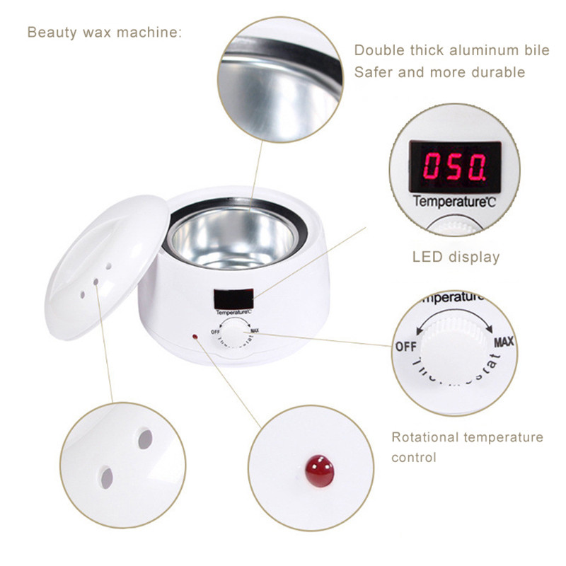 Stroj s voskom za uklanjanje dlačica Vosak za depilaciju Profesionalni grijač voska Komplet za depilaciju Ženski aparat za uklanjanje dlačica Depilacija voskom
