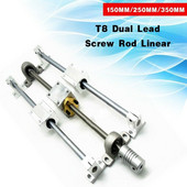 13 бр. Комплект опори за линейни направляващи релси, двойна релса 150/250/350 мм, напълно плъзгаща се опора T8 водещ винтов прът SCS8UU Линеен лагерен блок