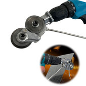 JUSTINLAU elektrinio gręžimo plokštės pjaustytuvo priedas Metalo lakštų pjaustytuvas Pjovimo pjoviklis Nemokamas pjovimo įrankis.