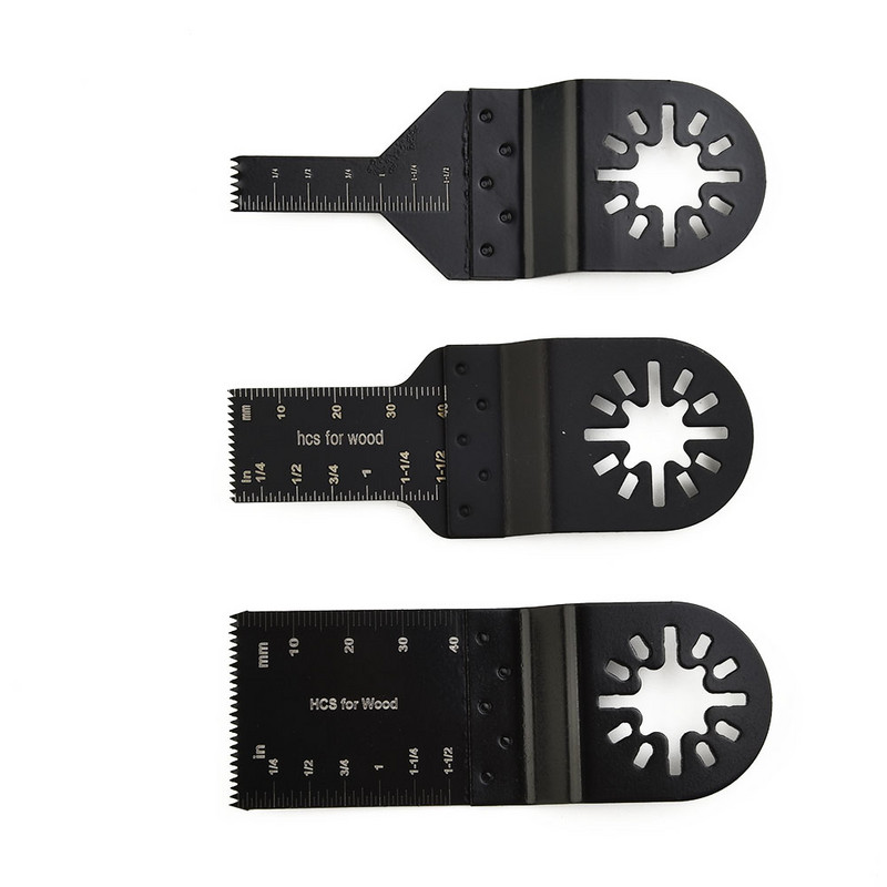 3 бр. осцилиращ нож за трион 10/20/34 mm многофункционален режещ нож за реноватор Дърводелски електроинструмент за рязане на дървообработващи инструменти