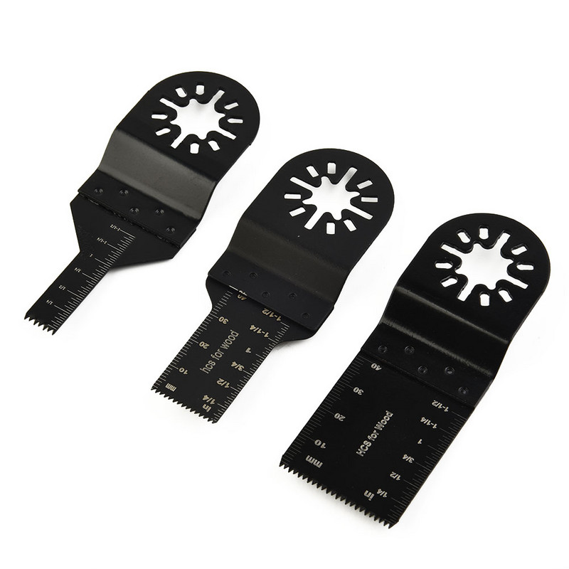 3 бр. осцилиращ нож за трион 10/20/34 mm многофункционален режещ нож за реноватор Дърводелски електроинструмент за рязане на дървообработващи инструменти