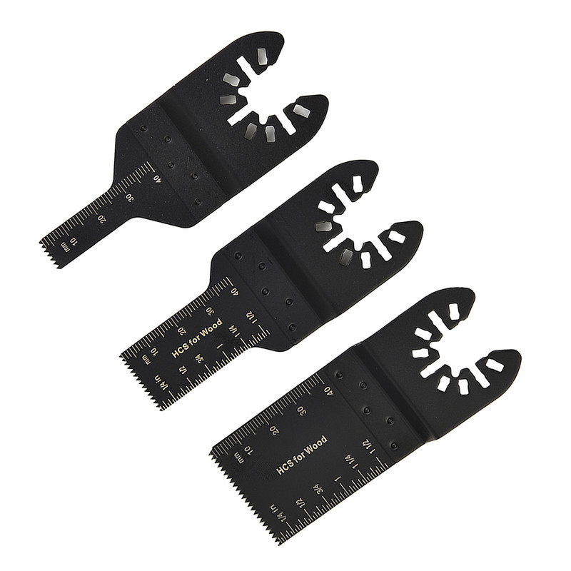 3 бр. осцилиращ нож за трион 10/20/34 mm многофункционален режещ нож за реноватор Дърводелски електроинструмент за рязане на дървообработващи инструменти