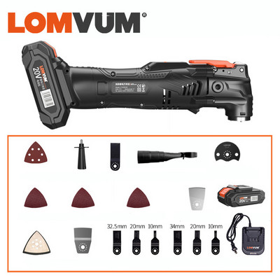 LOMVUM 20V Akumuliatorinis svyruojantis Daugiafunkcis Įrankis Žoliapjovė Renovatorius Medienos apdirbimas Namai Elektriniai Įrankiai Pjovimas Elektrinis Pjūklas