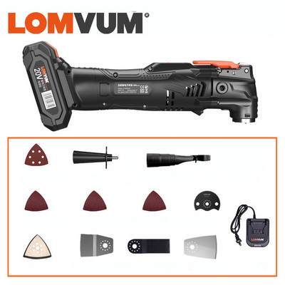 LOMVUM 20V Akumuliatorinis svyruojantis Daugiafunkcis Įrankis Žoliapjovė Renovatorius Medienos apdirbimas Namai Elektriniai Įrankiai Pjovimas Elektrinis Pjūklas