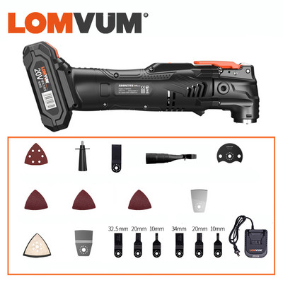 LOMVUM 20V Akumuliatorinis svyruojantis Daugiafunkcis Įrankis Žoliapjovė Renovatorius Medienos apdirbimas Namai Elektriniai Įrankiai Pjovimas Elektrinis Pjūklas