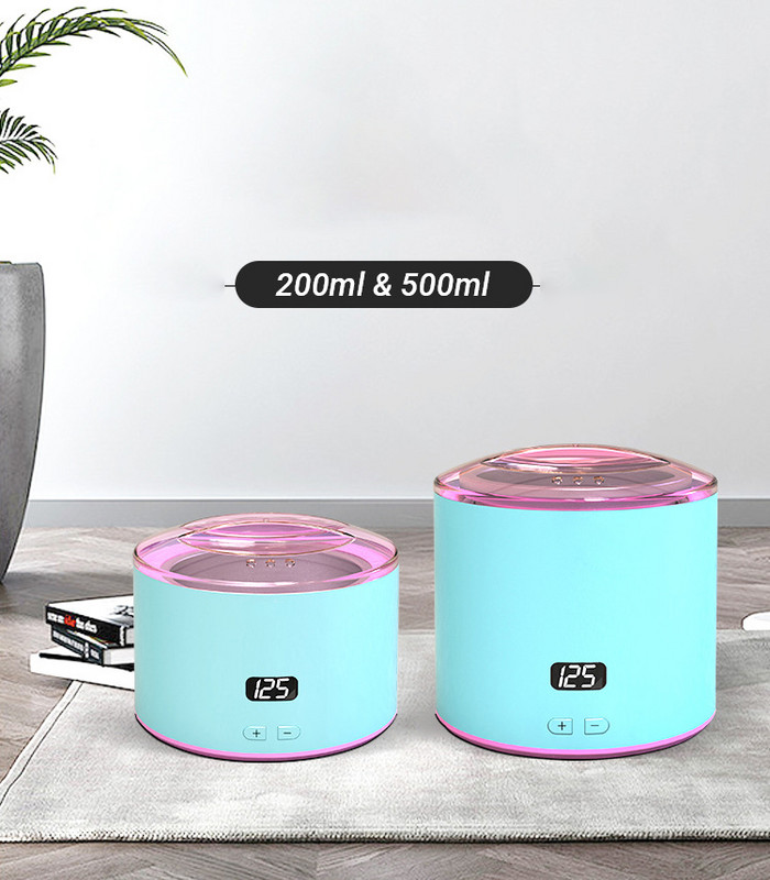 500CC vaško šildytuvas šildomas plaukų šalinimas vaško mašina SPA kūno epiliatorius parafino vaško indelis Smart LCD temperatūros ekranas vaškas tirpsta