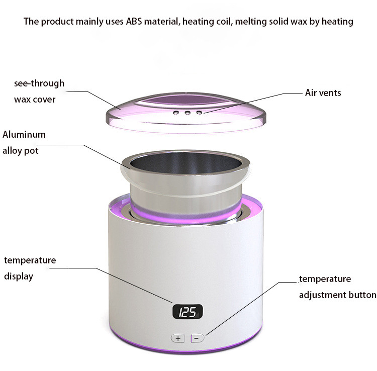 500CC vaško šildytuvas šildomas plaukų šalinimas vaško mašina SPA kūno epiliatorius parafino vaško indelis Smart LCD temperatūros ekranas vaškas tirpsta