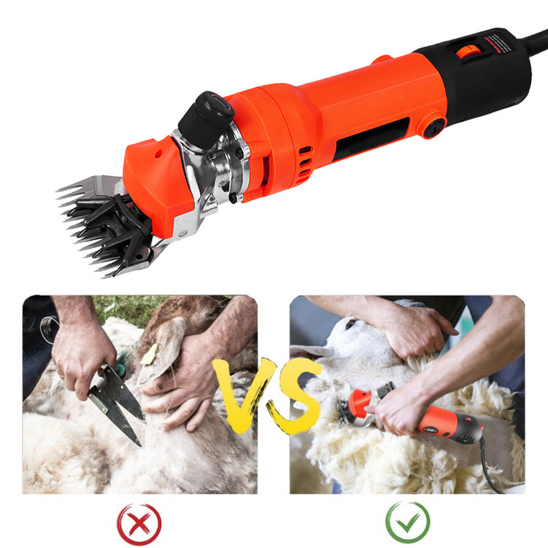 Električne škare za ovce od 1200 W, 6 brzina, šišač za ovce, koze, alpake, škare za vunu, stroj za šišanje na farmi ovaca