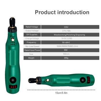 USB Mini Electric Drill Tool Cordless Rotary Tools Kit DIY Ξυλουργική Χαρακτική Στυλό Γυαλίσματος Μηχανής Λειαντικά