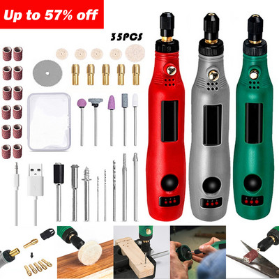 USB Mini Electric Drill Tool Cordless Rotary Tools Kit DIY Ξυλουργική Χαρακτική Στυλό Γυαλίσματος Μηχανής Λειαντικά
