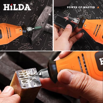 Αξεσουάρ HILDA Electric Mini Drill Grinder Graving Pen Mini Drill Electric Rotary Tool Grinding Machine