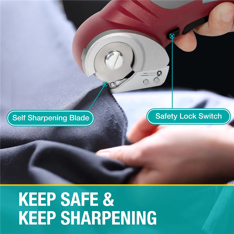 Električne škare Punjive bežične električne škare za rezanje kartona kožne tkanine spomenar tepih električni rotacijski rez