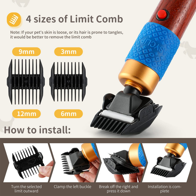 200 W Električna mašinica za šišanje Trimer za tafting tepiha Rezač tepiha/prostira Električne škare DIY Češalj Tiha brzina Podesiva AC 110-240 V