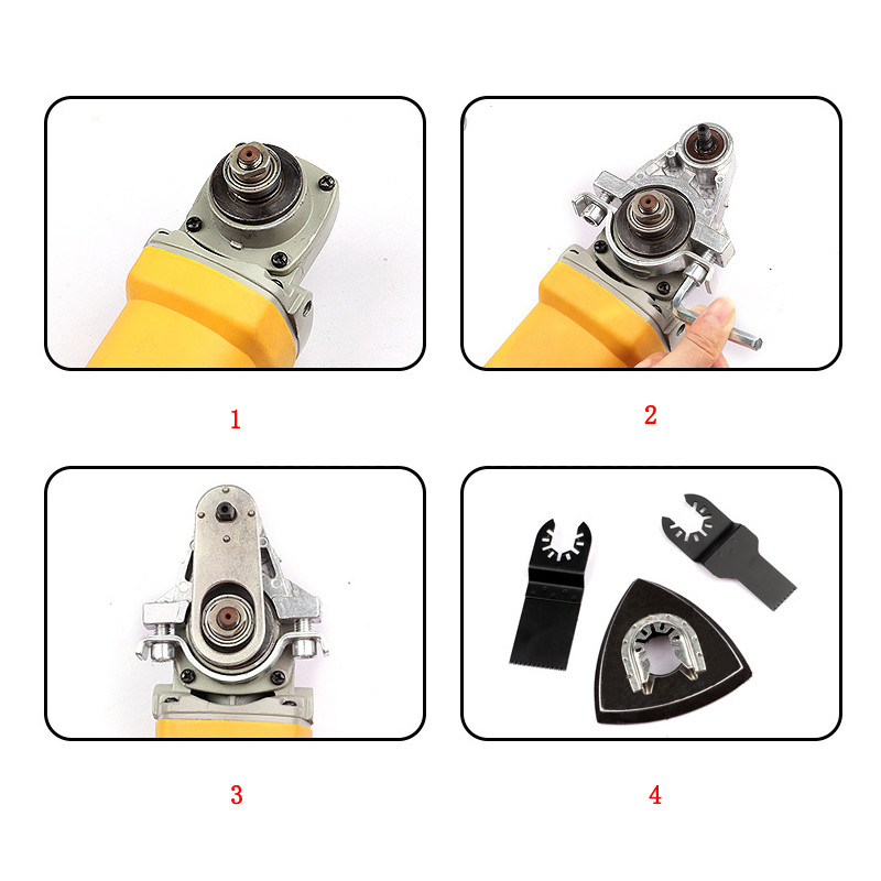 Адаптер за ъглошлайф Осцилиращ инструмент Мултифункционален преобразувател Комплект осцилиращи адаптери Нож за трион Електрически инструменти Аксесоари