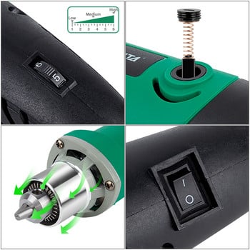 30000RPM Electric Drilling Mini Engraver Τσοκ 6mm με 6 Ταχύτητες Για Γυάλισμα Μηχανής Μεταλλουργίας Γλυπτό