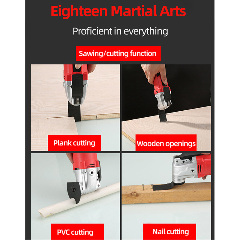 220V Мултифункционален инструмент Осцилиращи мулти инструменти Електрически тример за декорация на дома Дървообработващ инструмент с променлива скорост