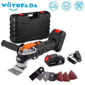 Instrumente multiple oscilante multifuncționale electrice 6 viteze variabile Trimmer fără fir Ferăstrău renovator Ferăstrău electric Instrument electric cu cutie