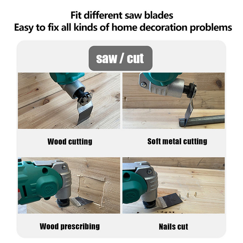 Instrumente multiple oscilante multifuncționale electrice 6 viteze variabile Trimmer fără fir Ferăstrău renovator Ferăstrău electric Instrument electric cu cutie