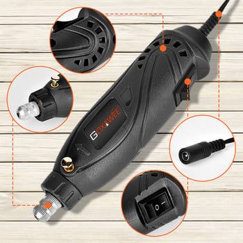 GOXAWEE Electric Drill Rotary Tools 12V Mini Drill Electric Graver Ηλεκτρικά Εργαλεία στυλό με εξαρτήματα λείανσης Dremel Tools