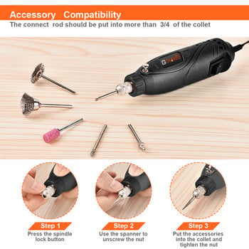 GOXAWEE Electric Drill Rotary Tools 12V Mini Drill Electric Graver Ηλεκτρικά Εργαλεία στυλό με εξαρτήματα λείανσης Dremel Tools