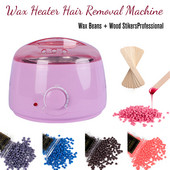 Încălzitor de ceară pentru îndepărtarea părului Mașină de topire a ceară Kit de epilare Încălzitor de parafină Bețe de lemn Set de instrumente profesionale pentru îndepărtarea părului