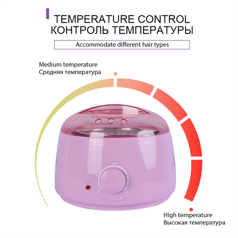 Încălzitor de ceară pentru îndepărtarea părului Mașină de topire a ceară Kit de epilare Încălzitor de parafină Bețe de lemn Set de instrumente profesionale pentru îndepărtarea părului