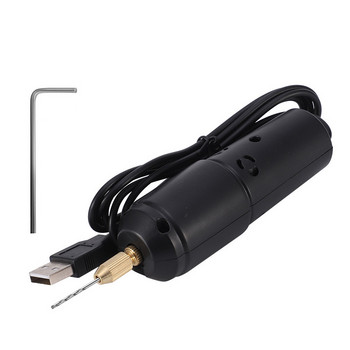 Комплект USB мини електрическа бормашина със свредла за смола, пластмаса, дърво, полимерна глина, консумативи за изработка на висулки за бижута Направи си сам дървена изработка