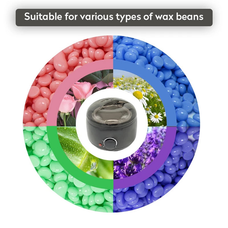 200CC Wax Heater melegítő szőrtelenítő gép kéz lábhoz Body SPA epilátor paraffin viasz edény + viaszbab + fa pálcikák