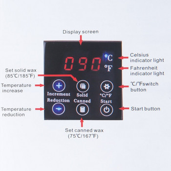 Μηχάνημα θέρμανσης κεριού Paraffin Warmer Wax Beans with LED Display Display For Depilation Wax Body Αποτρίχωση Αποτρίχωση Spa Bikini
