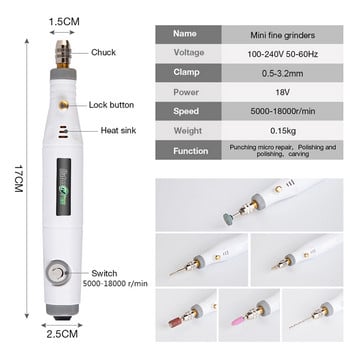 Στυλό χάραξης ηλεκτρικό τρυπάνι 110V/220V Home DIY Mini Drill Machine Power Tools Electric With Dremel Accessories Σετ περιστροφικών εργαλείων