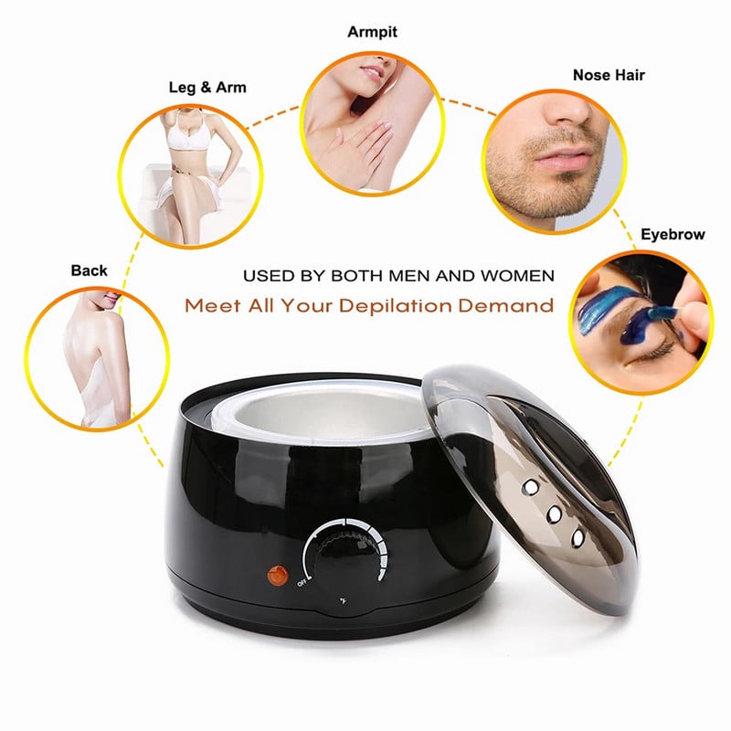 500CC Wax Heater szőrtelenítő gépi szőrtelenítő, fájdalommentes melegítő gyantázó készlet Arc bikini egész test gyantázó készlet