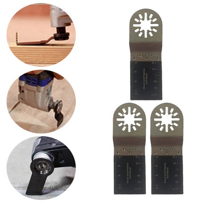 1/3 бр. Универсален осцилиращ режещ нож Мултиинструмент Трион 34 мм За метално рязане на дърво Реноватор Електрически инструменти Мултирезачка