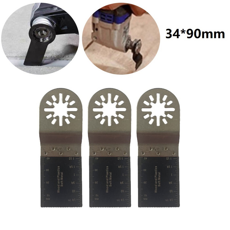 1/3 бр. Универсален осцилиращ режещ нож Мултиинструмент Трион 34 мм За метално рязане на дърво Реноватор Електрически инструменти Мултирезачка