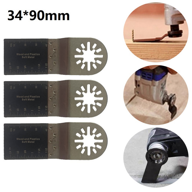 1/3 бр. Универсален осцилиращ режещ нож Мултиинструмент Трион 34 мм За метално рязане на дърво Реноватор Електрически инструменти Мултирезачка