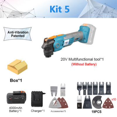 NEWONE 20V brzootpuštajući oscilirajući višenamenski alat, antivibracijski trimer s promjenjivom brzinom Renovator, električna pila s kompletom oštrica