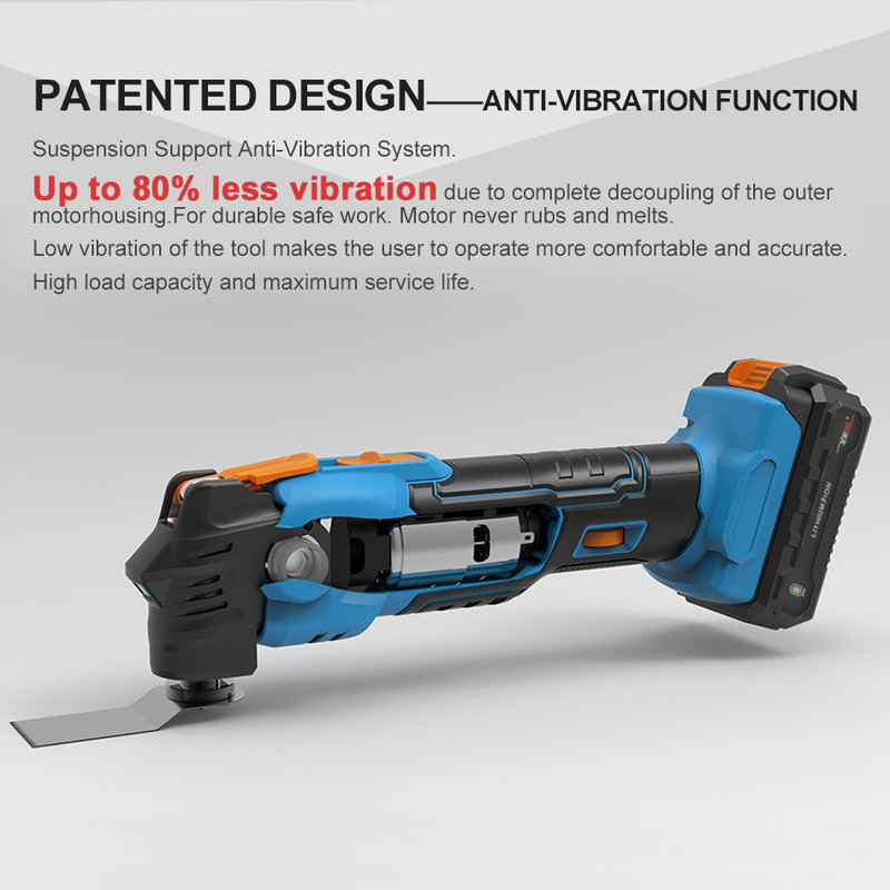 NEWONE 20V brzootpuštajući oscilirajući višenamenski alat, antivibracijski trimer s promjenjivom brzinom Renovator, električna pila s kompletom oštrica
