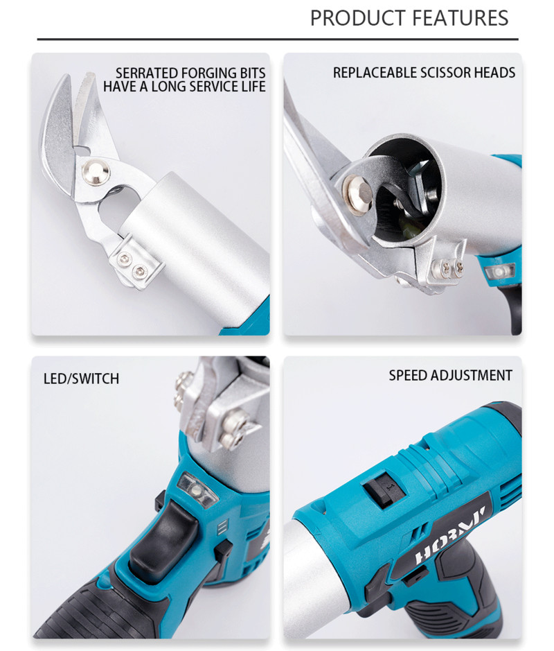 12V akumulatorske električne škare za glačanje Rezalni list Punjive električne škare s dvije brzine Alat za rezanje metala za Bosch bateriju