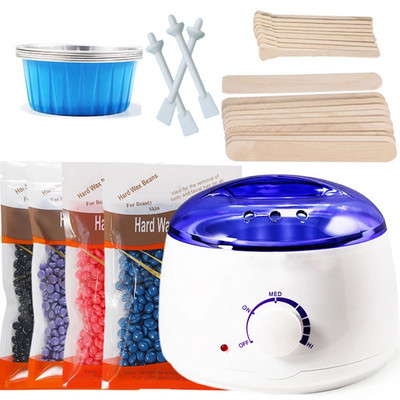 Plaukų šalinimo vaško rinkinys Šildytuvas šildytuvas Vaško pupelės Vaškavimo lazdelės Popierinis Rankų Pėdų Kūno Bikinio Nosies Plaukų šalinimo įrankių rinkinys Neskausmingas