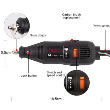 Ηλεκτρικό Dremel Mini Drill 180W Ηλεκτρικό τρυπάνι τροχιακό στιλβωτικό Περιστροφικός μύλος εργαλείων Μίνι-μύλος Μηχανή λείανσης