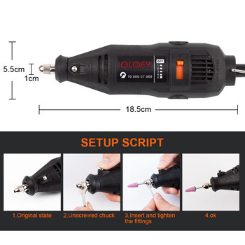 Ηλεκτρικό Dremel Mini Drill 180W Ηλεκτρικό τρυπάνι τροχιακό στιλβωτικό Περιστροφικός μύλος εργαλείων Μίνι-μύλος Μηχανή λείανσης