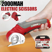 2000 mAh belaidės įkraunamos 20 mm elektrinės žirklės audinys, odinis audinys, siuvimo pjovimo peilis siuvimo rankinės žirklinės žirklės