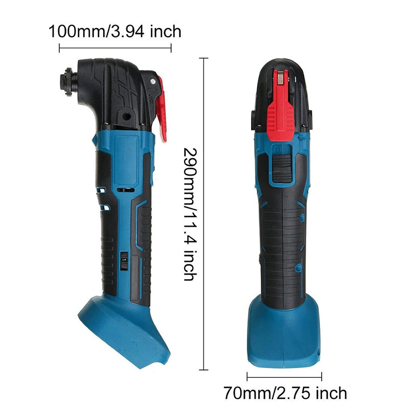 21V oscilirajući višenamjenski alat s promjenjivom brzinom, akumulatorska električna pila bez četkica, trimer za drvene radove, lopata, alat za rezanje s dodacima